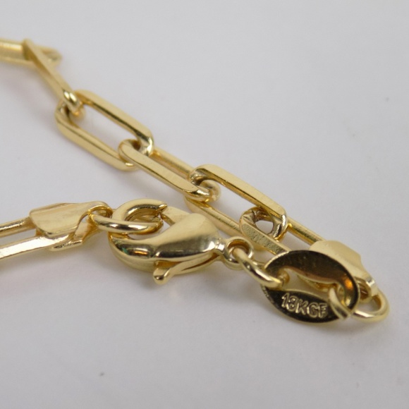 new with box! gold filled paperclip link chain necklace - Picture 4 of 6